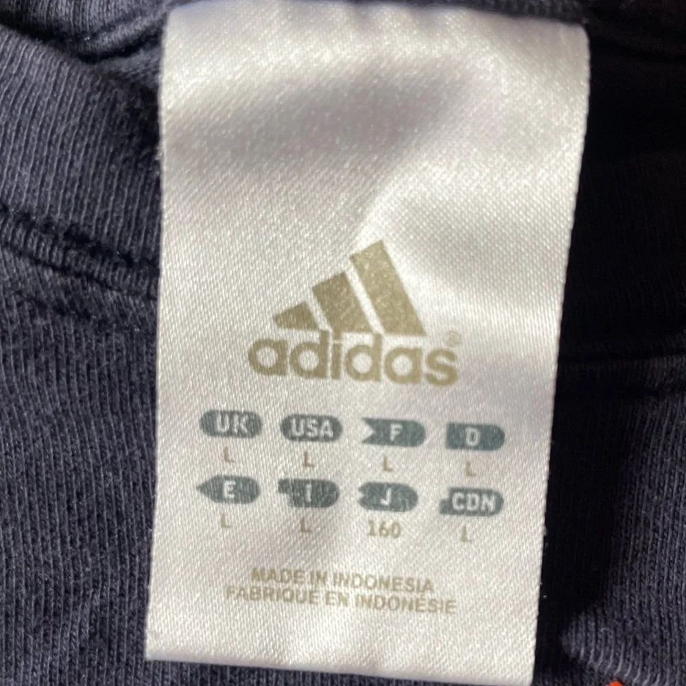 Adidas logo long sleeve layer look tee T-shirt Boys Large